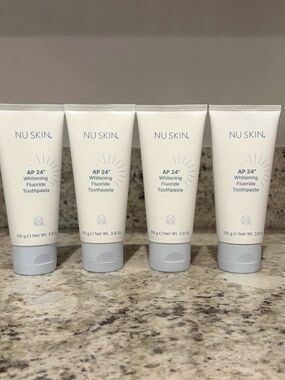 Four (4) Nuskin AP24 Whitening Fluoride Toothpaste. Exp 03/2028